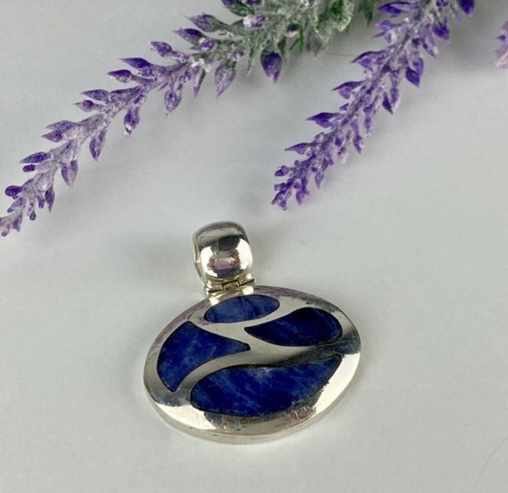 925 Sterling Silver Sodalite Pendant